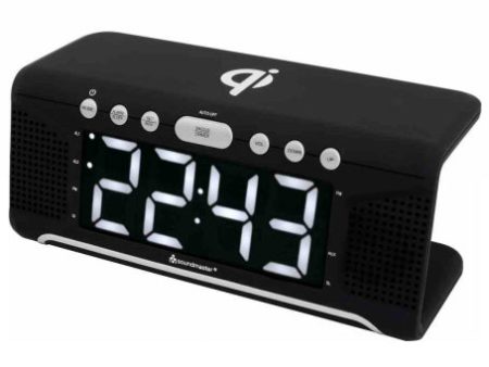 Rádio Despertador Soundmaster UR800SW FM USB Carregador QI on Sale