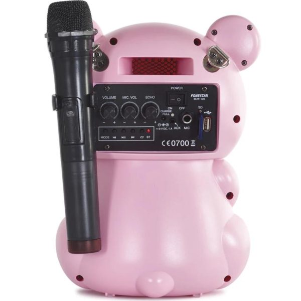 Coluna Portátil Fonestar Karaoke Urso Panda Bear-400R Online now